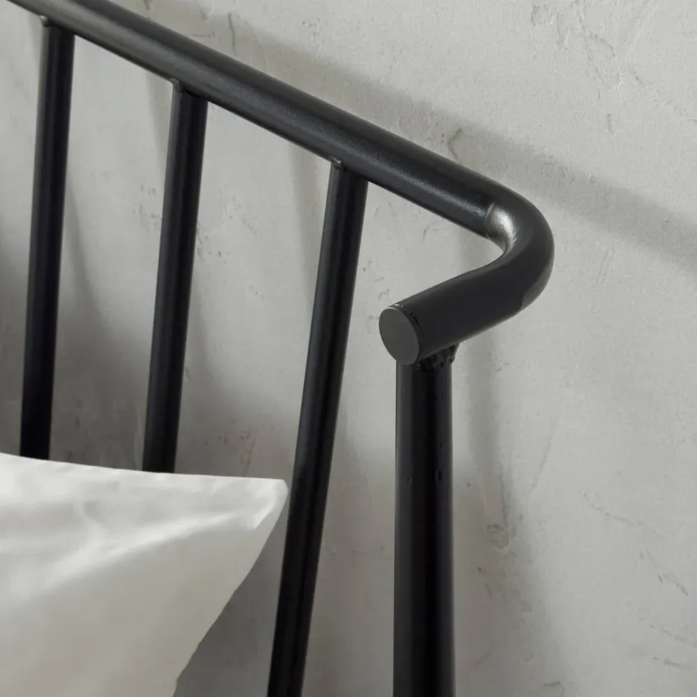 Odessa Double Platform Bed Frame - Black, Metal