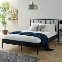 Odessa Double Platform Bed Frame - Black, Metal