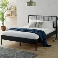 Odessa Small Double Platform Bed Frame - Black, Metal
