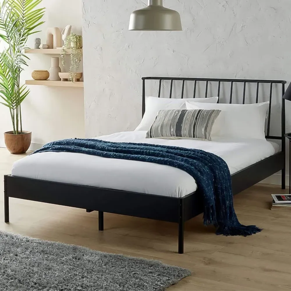 Odessa Small Double Platform Bed Frame - Black, Metal image