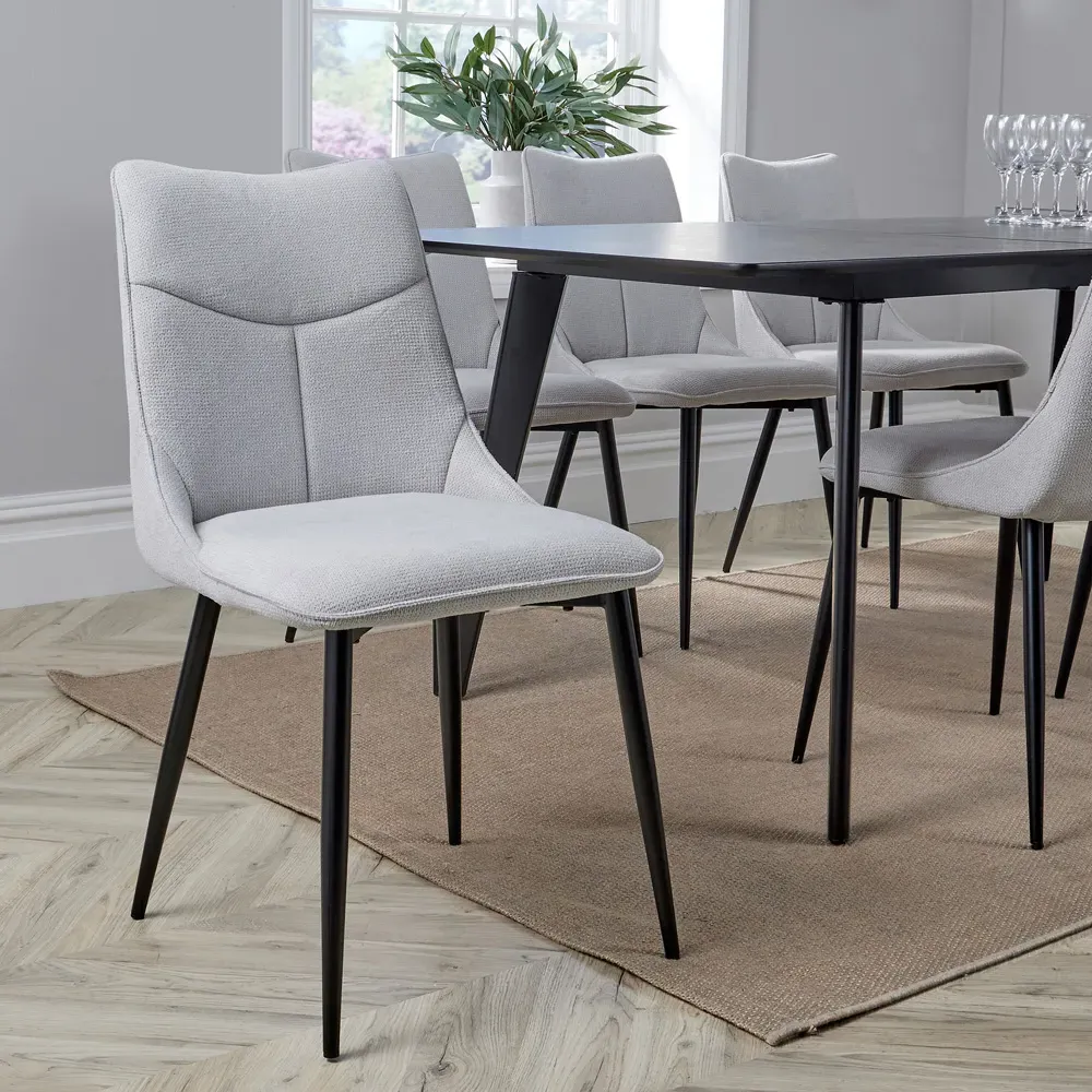 Odette Set of 2 Dining Chairs - Grey