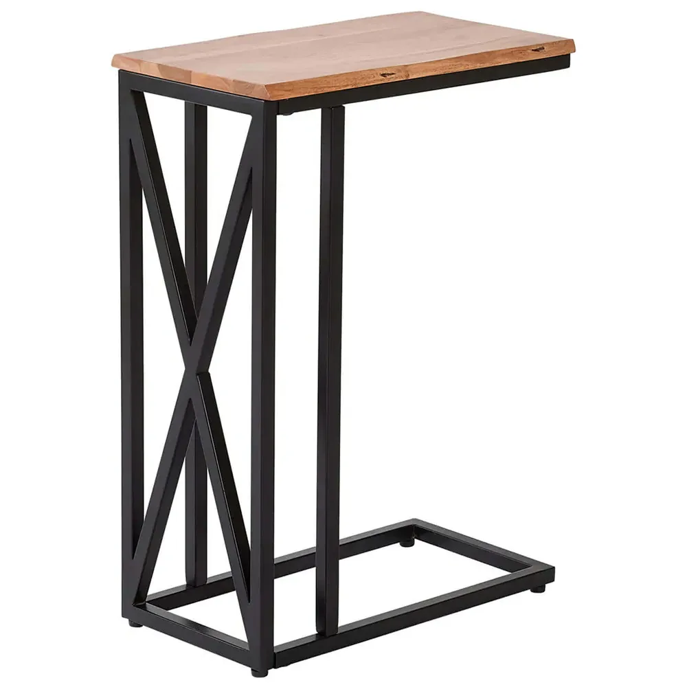 Pacific C-Shaped Side Table - Brown, Acacia Wood