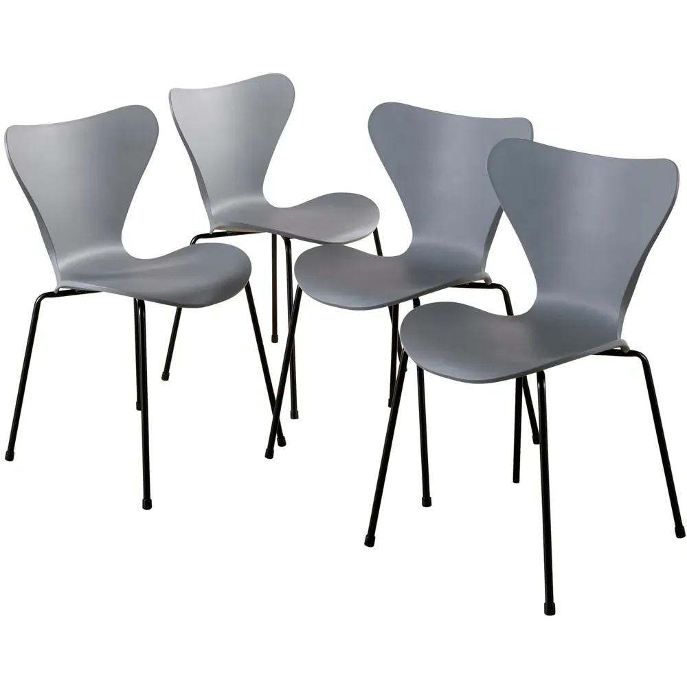 Penny Set of 4 Dining Chairs - Grey