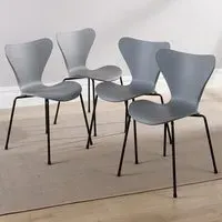 Penny Set of 4 Dining Chairs - Grey