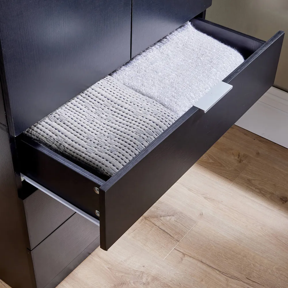 Phoenix 2 Door 3 Drawer Wardrobe - Black