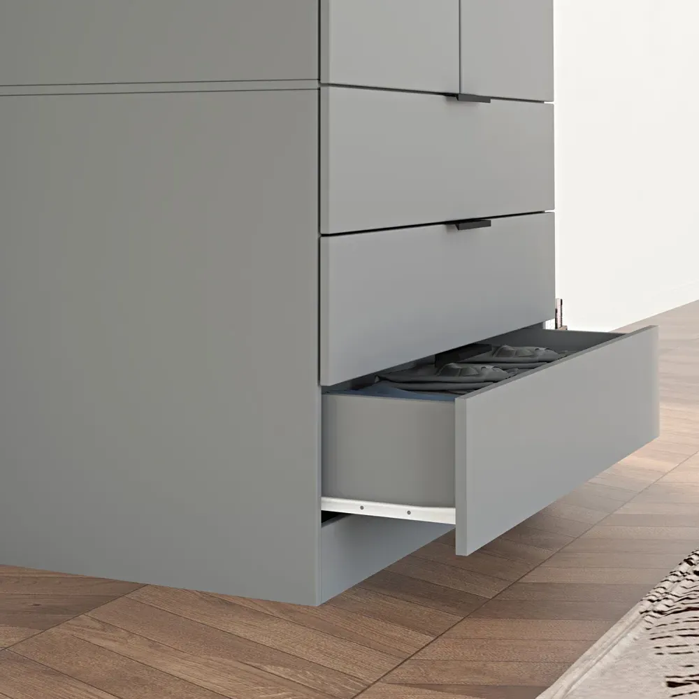 Phoenix 2 Door 3 Drawer Wardrobe - Grey