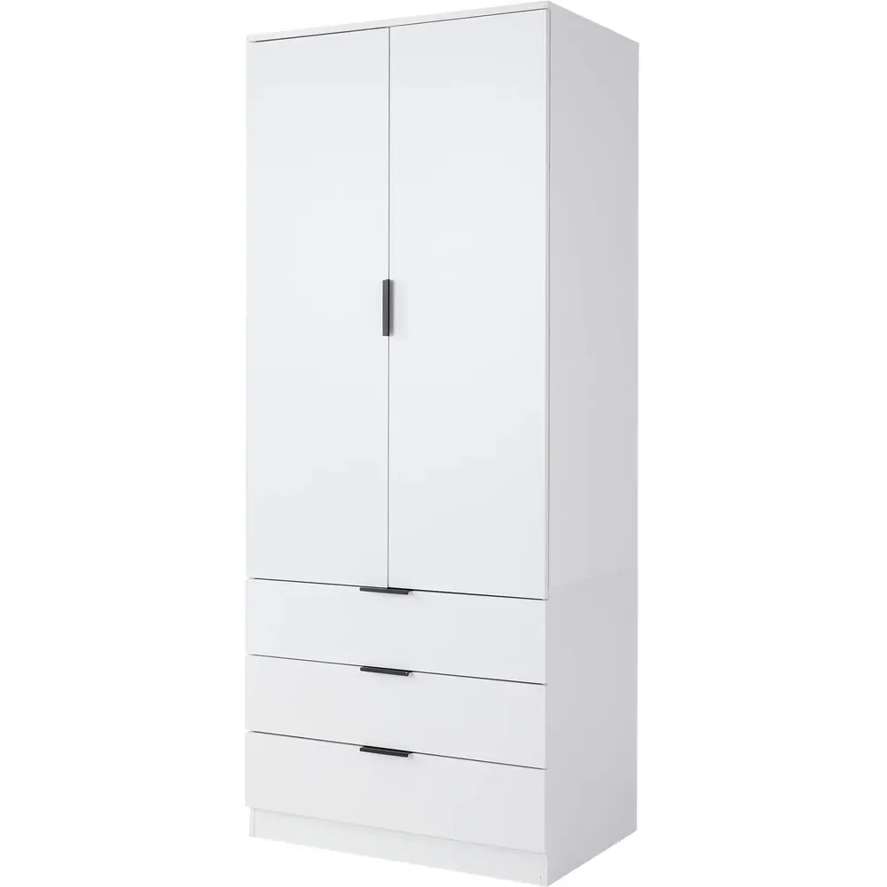 Phoenix 2 Door 3 Drawer Wardrobe - White