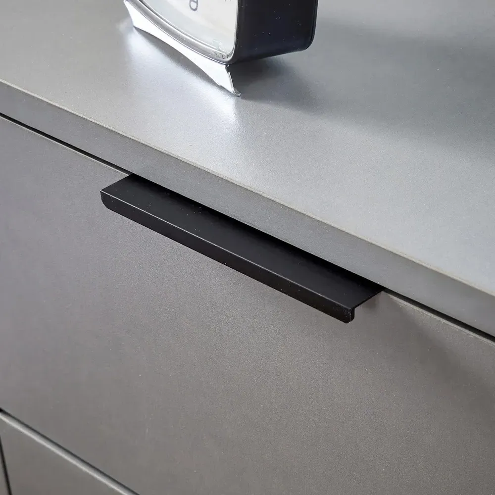 Phoenix 3 Drawer Bedside Storage Unit - Grey