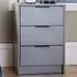 Phoenix 3 Drawer Bedside Storage Unit - Grey