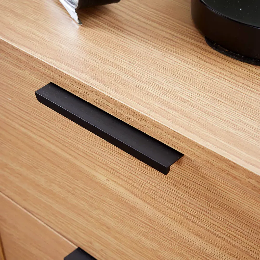 Phoenix 3 Drawer Bedside Table - Brown, Oak Effect