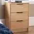 Phoenix 3 Drawer Bedside Table - Brown, Oak Effect