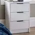 Phoenix 3 Drawer Bedside Table - White