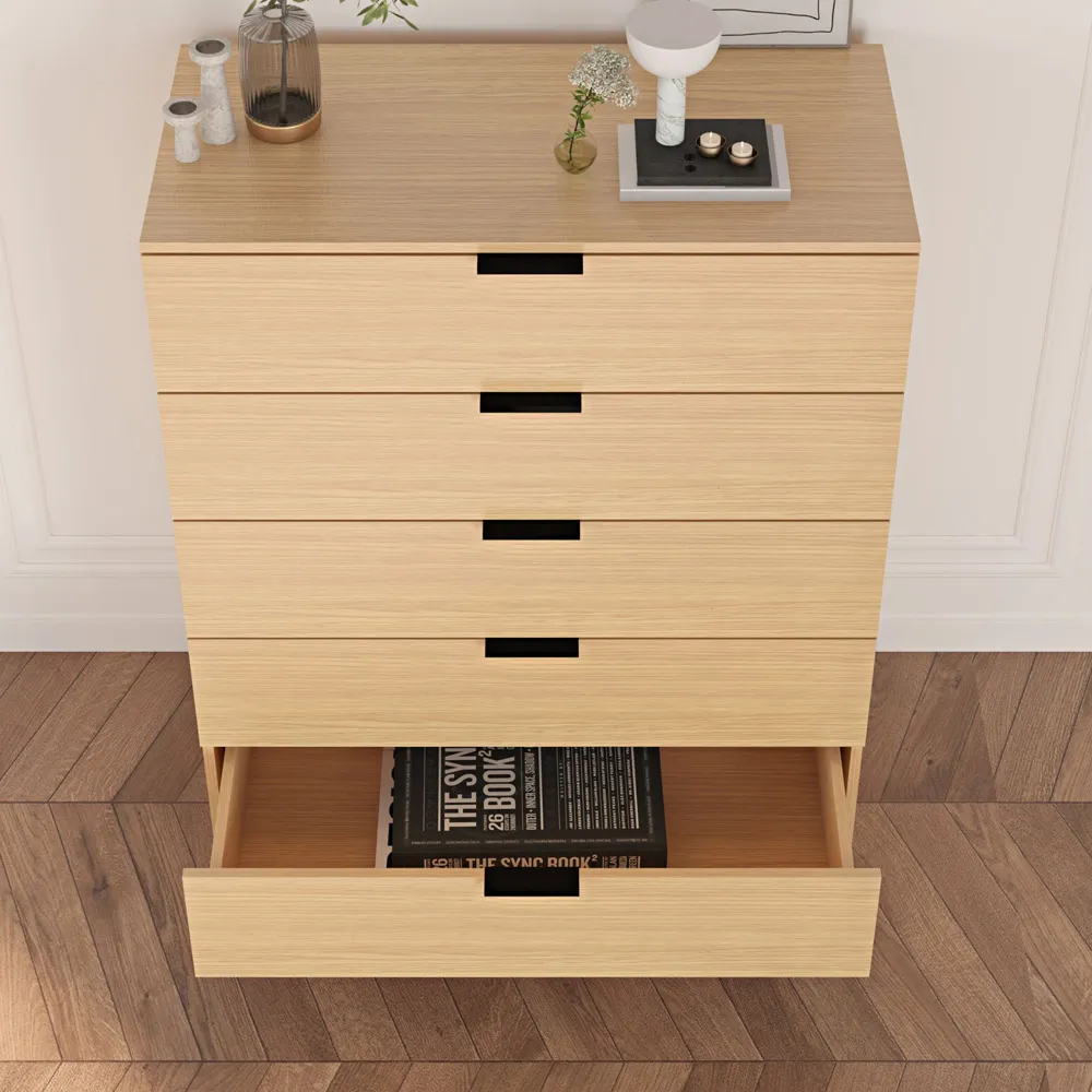 Phoenix 5 Drawer Chest of Drawers - Oak Effect