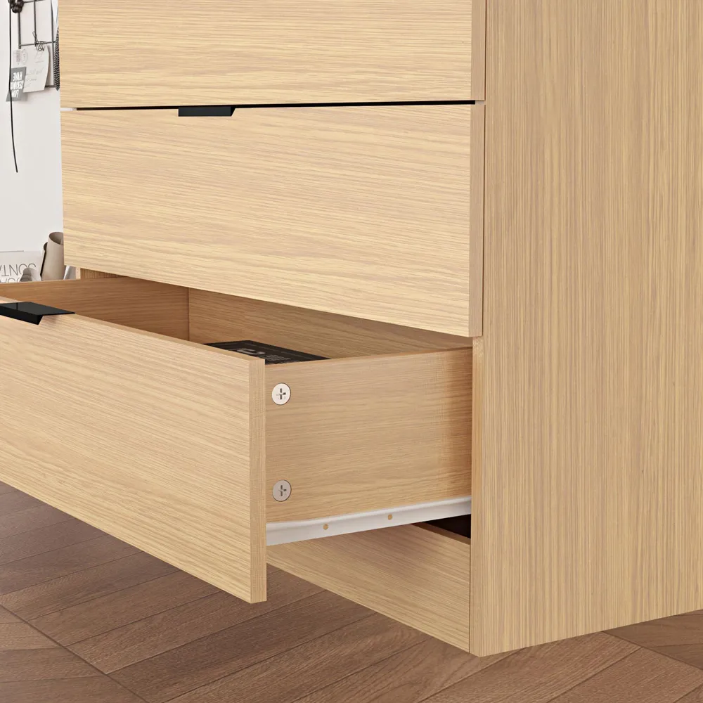 Phoenix 5 Drawer Chest of Drawers - Oak Effect