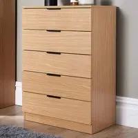 Phoenix 5 Drawer Chest of Drawers - Oak Effect