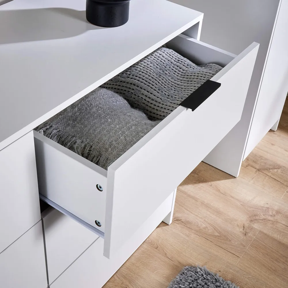 Phoenix 6 Drawer Chest of Drawers - White