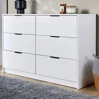 Phoenix 6 Drawer Chest of Drawers - White