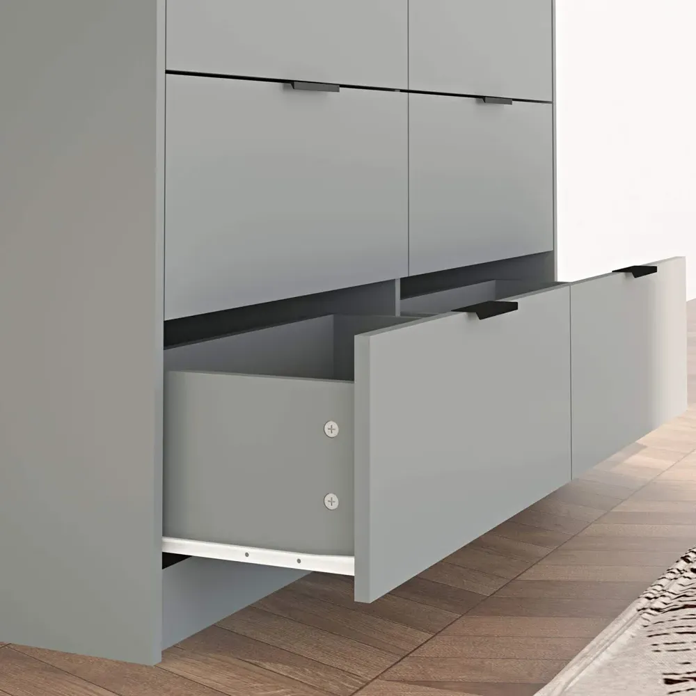 Phoenix 6 Drawer Wide Chest of Drawers - Grey