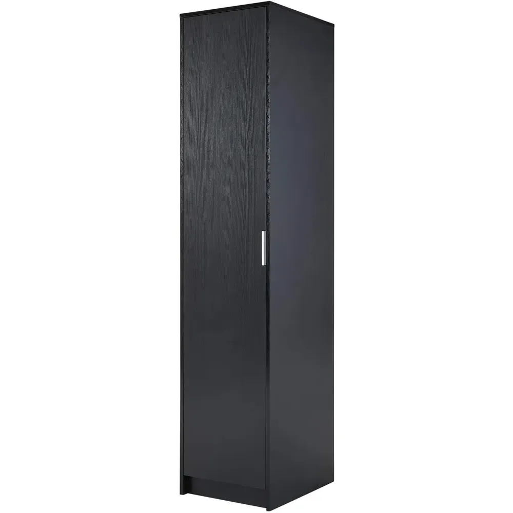 Phoenix Single Door Wardrobe - Black