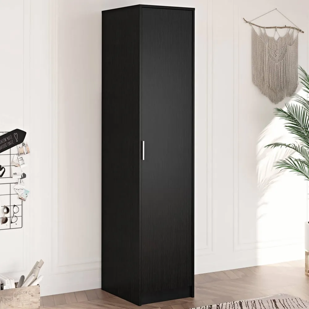 Phoenix Single Door Wardrobe - Black image