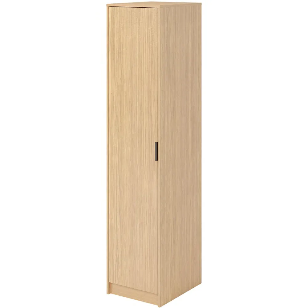 Phoenix Single Door Wardrobe - Brown, Oak