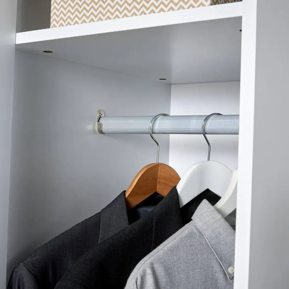 Phoenix Single Door Wardrobe with Hanging Rail - White