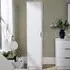 Phoenix Single Door Wardrobe with Hanging Rail - White