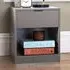 Phoenix Single Drawer Bedside Table - Grey