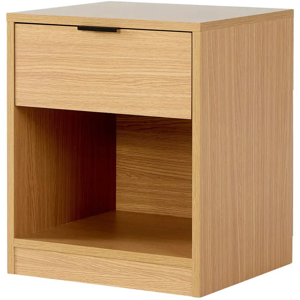 Phoenix Single Drawer Bedside Table - Oak