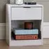 Phoenix Single Drawer Bedside Table - White