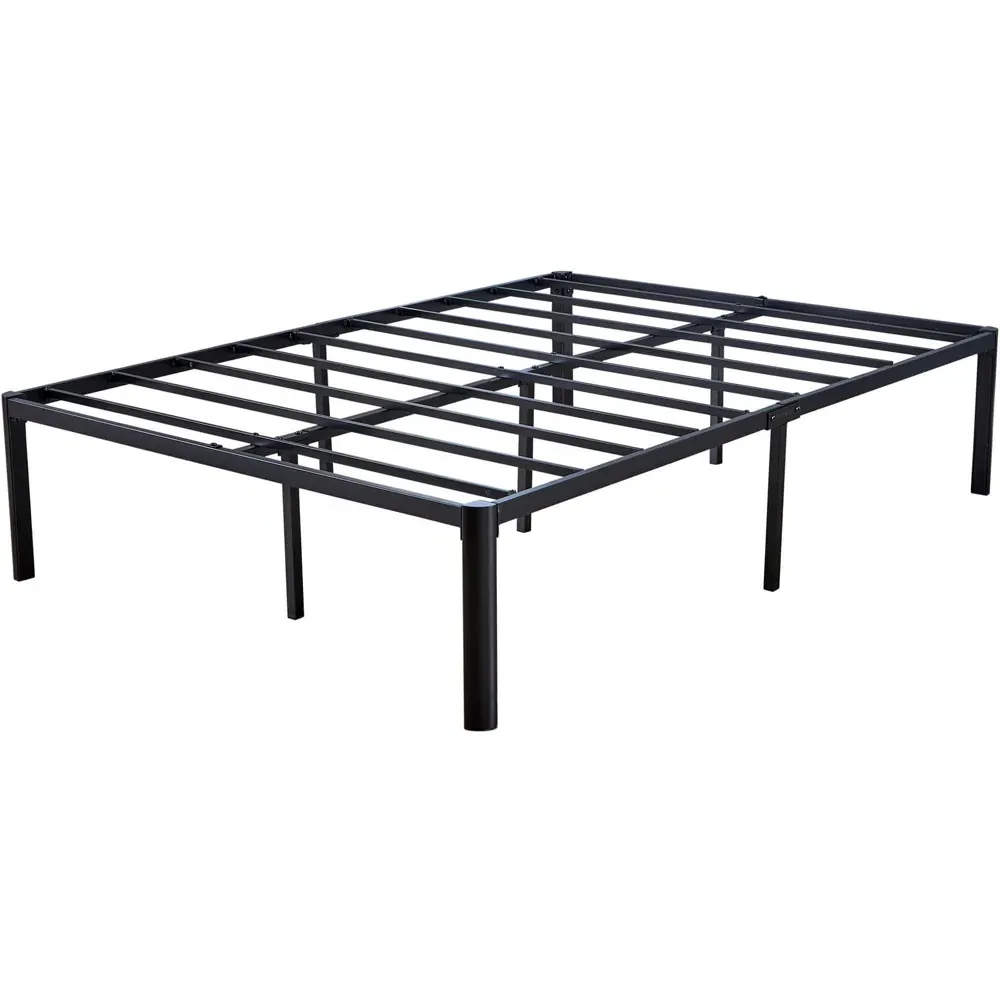 Podium Double Platform Bed Frame - Black, Metal