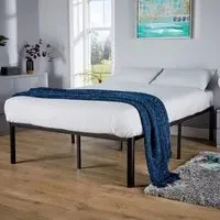 Podium Double Platform Bed Frame - Black, Metal