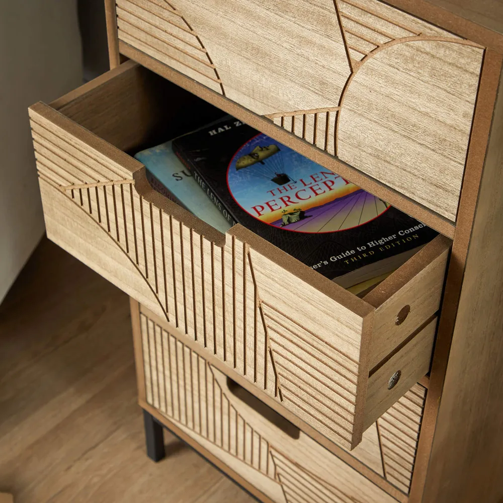 Reedham 4 Drawer Chest of Drawers - Light Brown, Wood