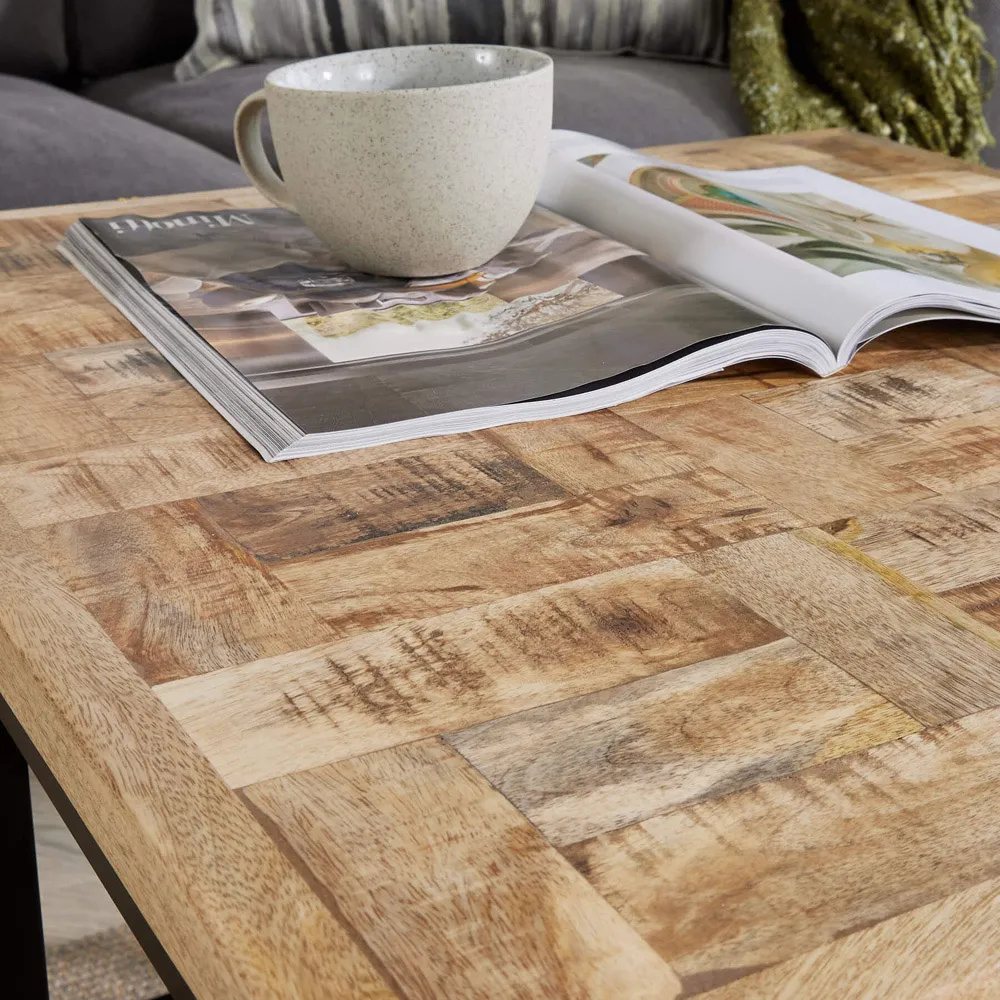 Reno Square Nest of Tables Set of 2 - Mango Wood