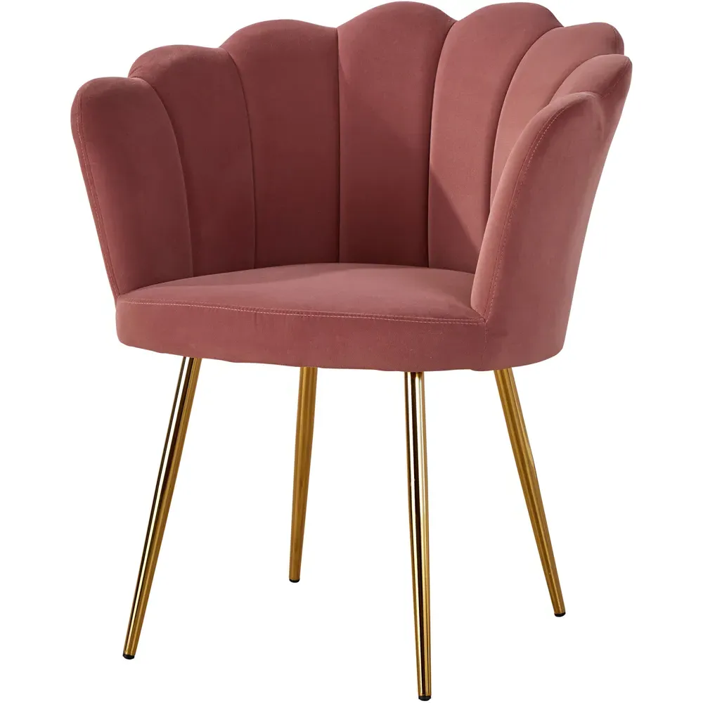 Scallop Round Back Accent Chair - Pink