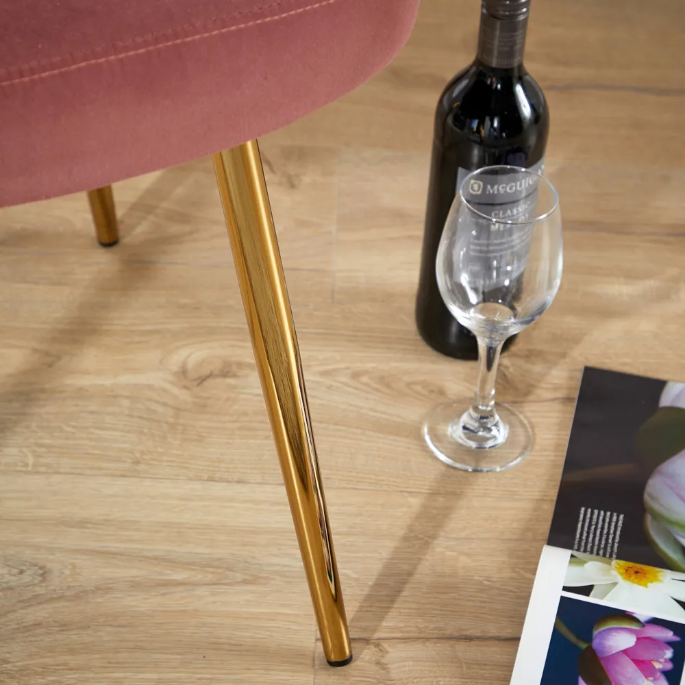 Scallop Round Back Accent Chair - Pink