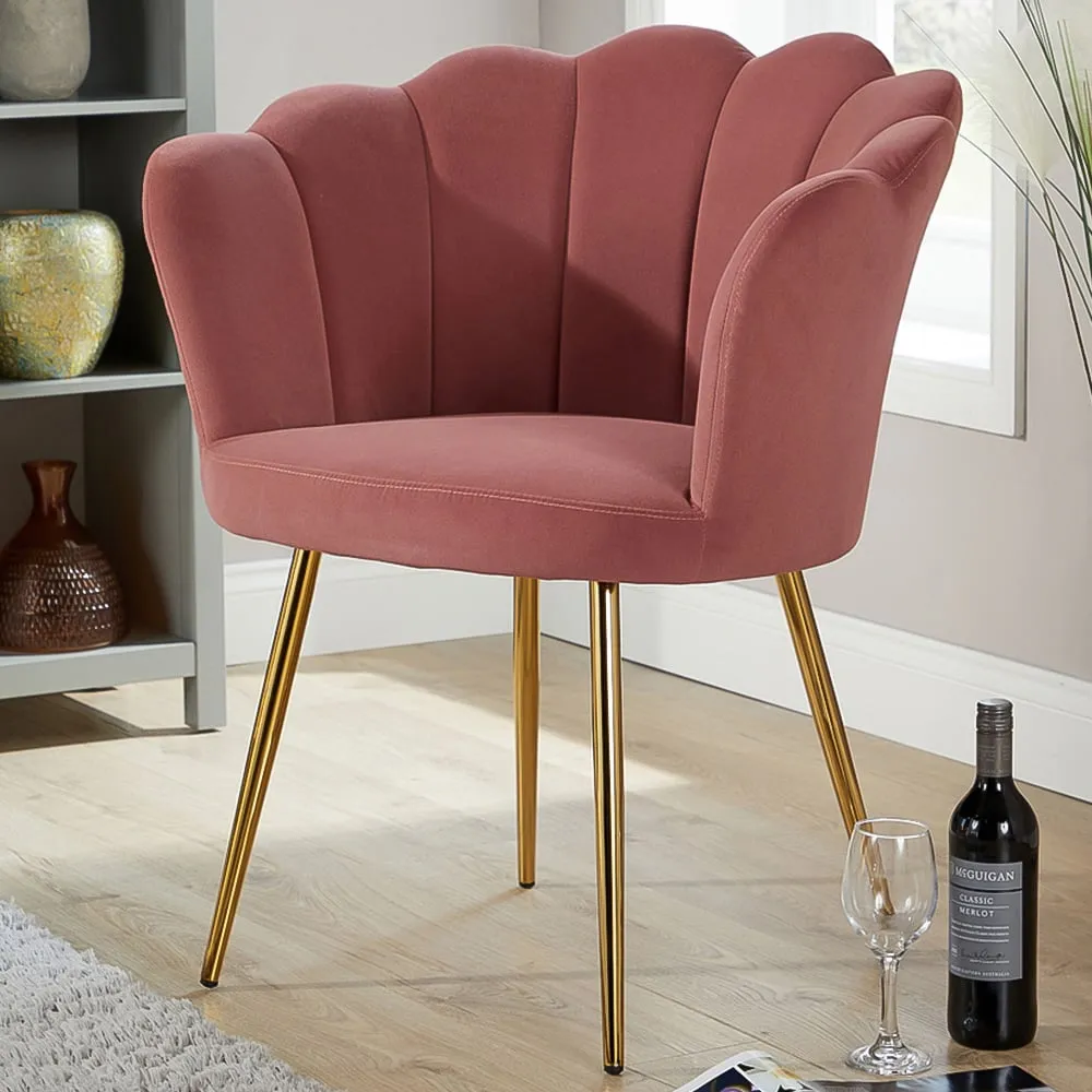Scallop Round Back Accent Chair - Pink image