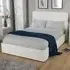 Serenity Small Double Ottoman Storage Bed with Gas Lift - White, Boucle