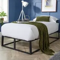 Single Metal Platform Bed Base - Black