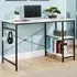 Stanton 2 Shelf Computer Desk with Hook - White, MDF