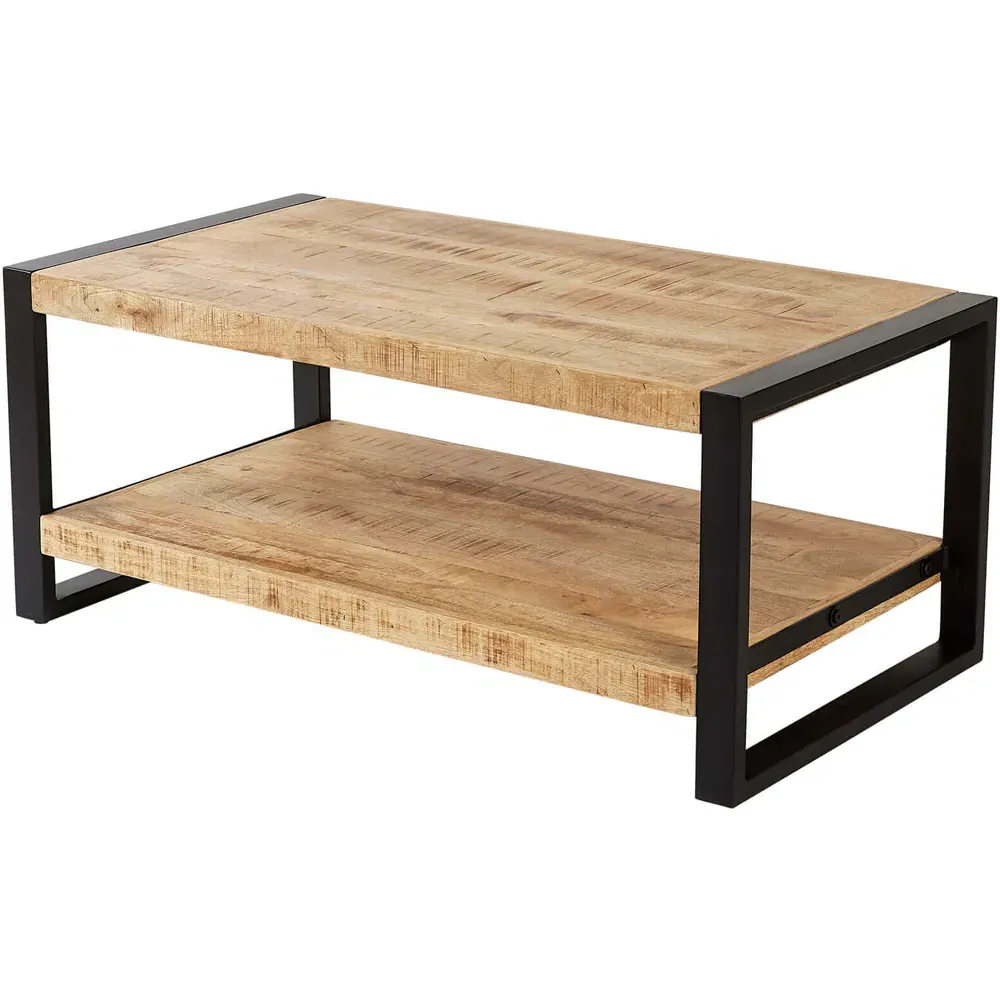 Summit Coffee Table with Storage - Brown, Mango Wood