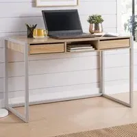 Toronto 2 Drawer Computer Desk with Shelf - Brown, Oak