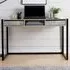 Toronto 2 Drawer Office Desk - Black, Concrete Effect