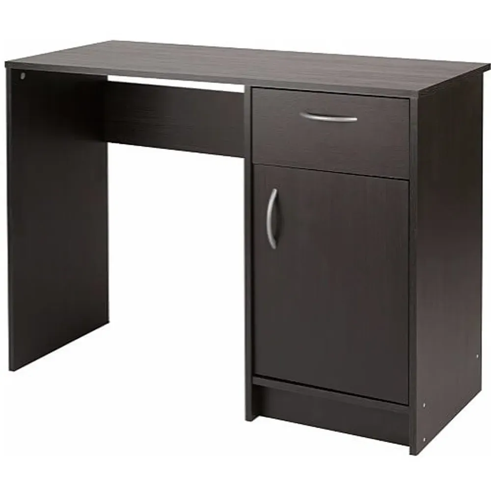 Tyler Computer Desk with Storage Cupboard - Black