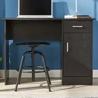 Tyler Computer Desk with Storage Cupboard - Black