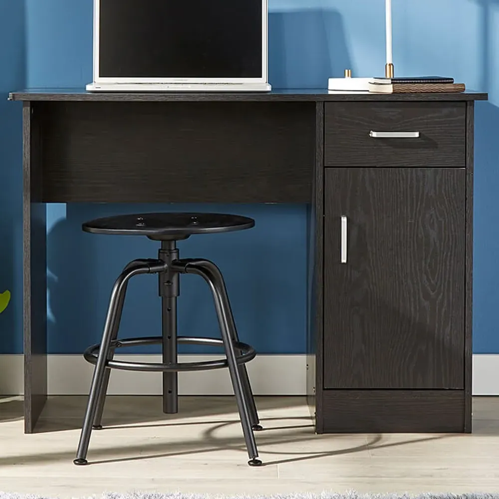 Tyler Computer Desk with Storage Cupboard - Black image