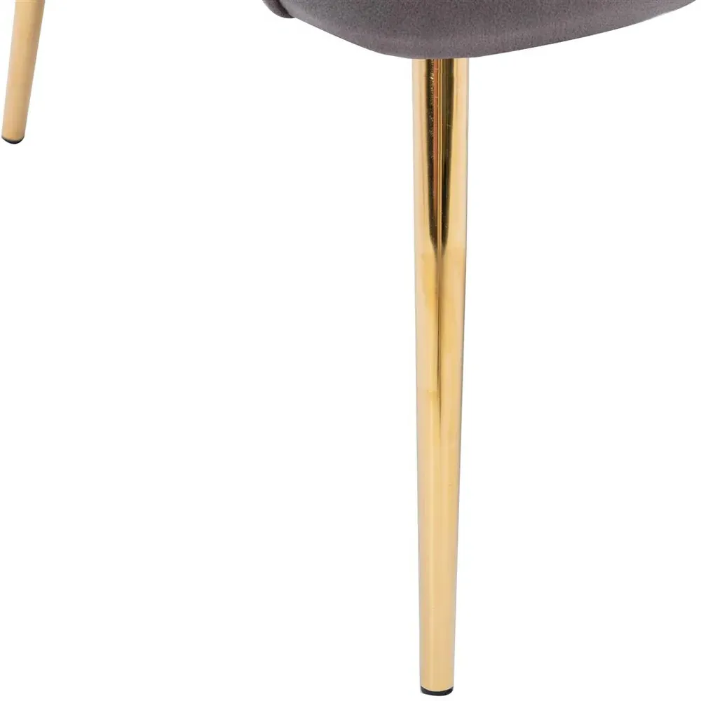 Valerie Shell Backed Armchair - Grey, Velvet