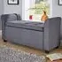 Verona Sleigh Window Seat with Storage - Charcoal Grey