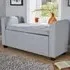 Verona Sleigh Window Seat with Storage - Light Grey