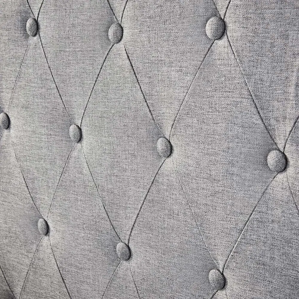 Double Sleigh Ottoman Bed with Storage - Grey, Linen